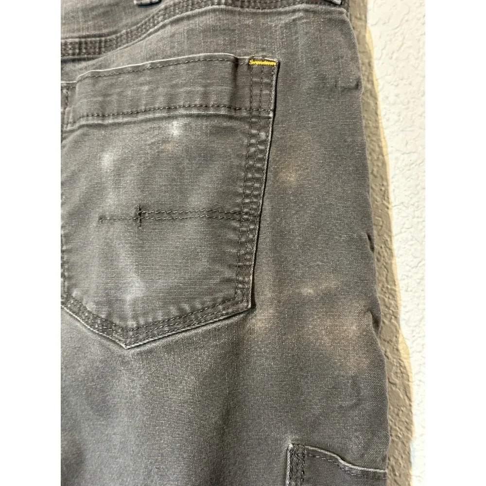 Ariat Rebar M7 Jeans Mens 36x34 Gray Slim Straight Leg Canvas Workwear Carpenter